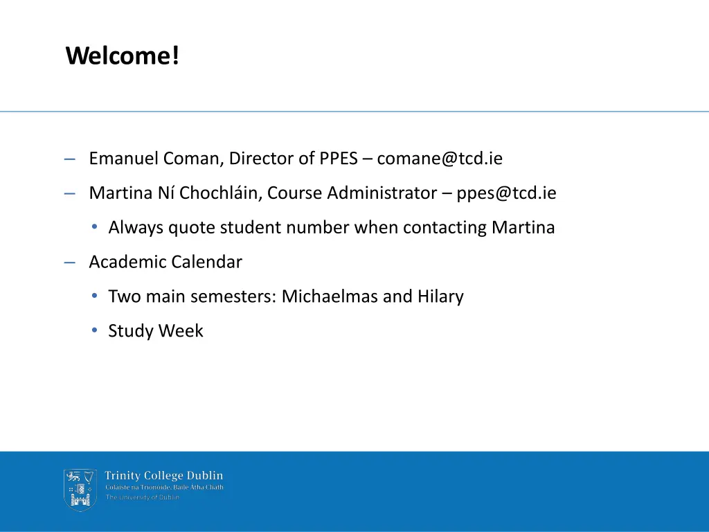welcome