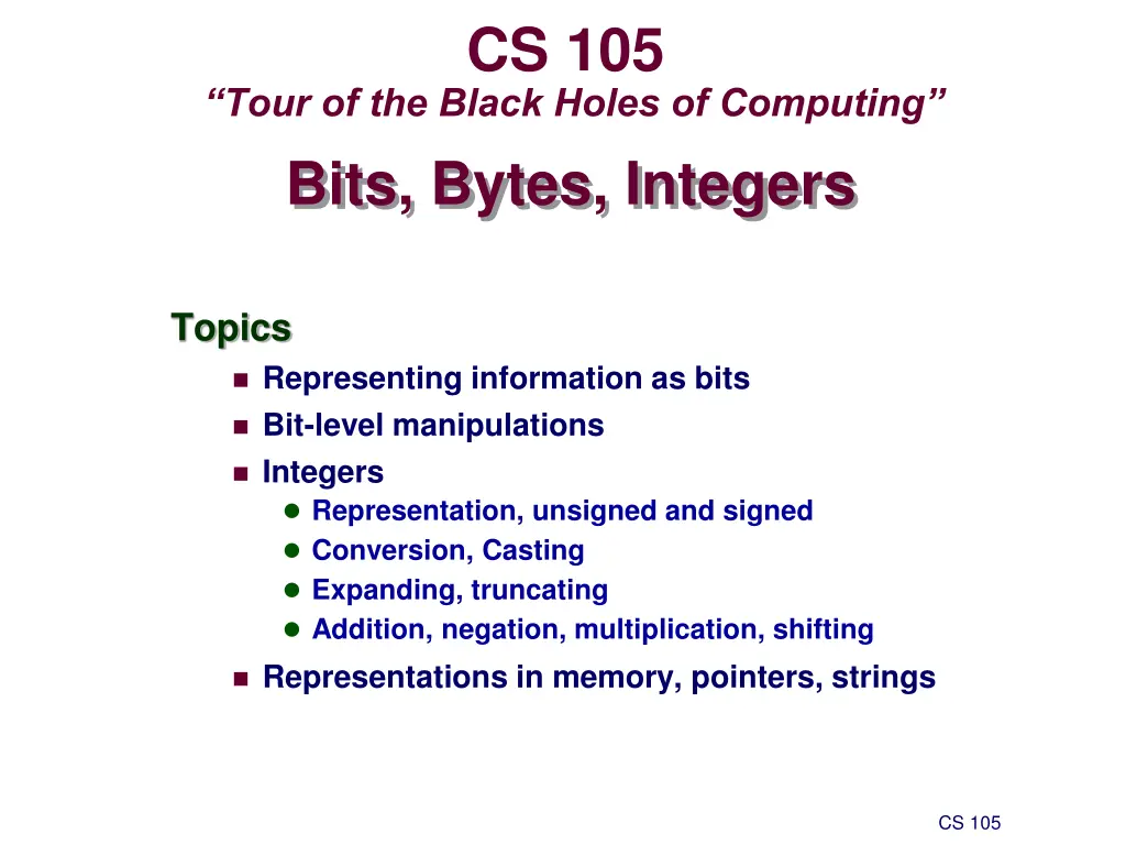 cs 105 1