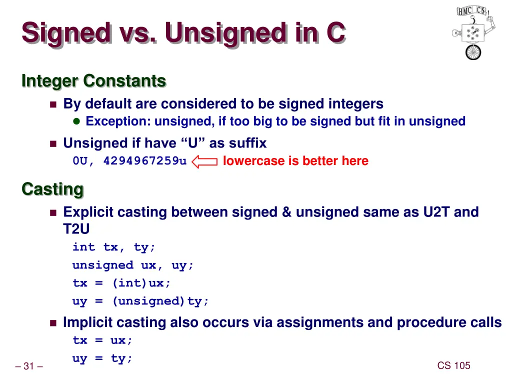 signed vs unsigned in c