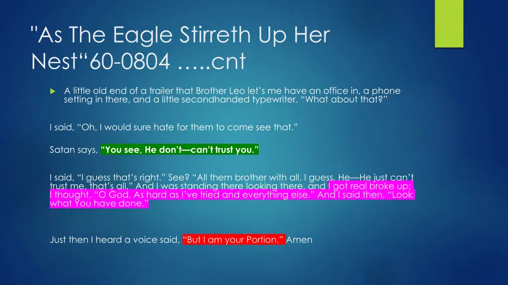 as the eagle stirreth up her nest 60 0804 cnt