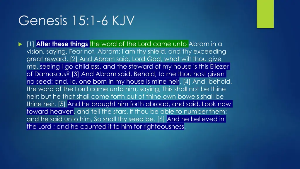 genesis 15 1 6 kjv