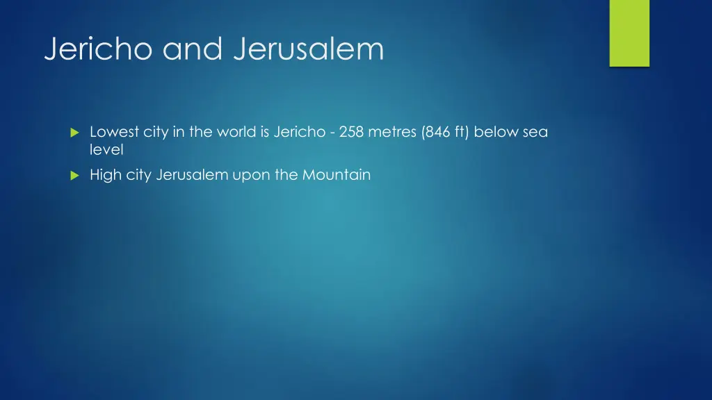 jericho and jerusalem