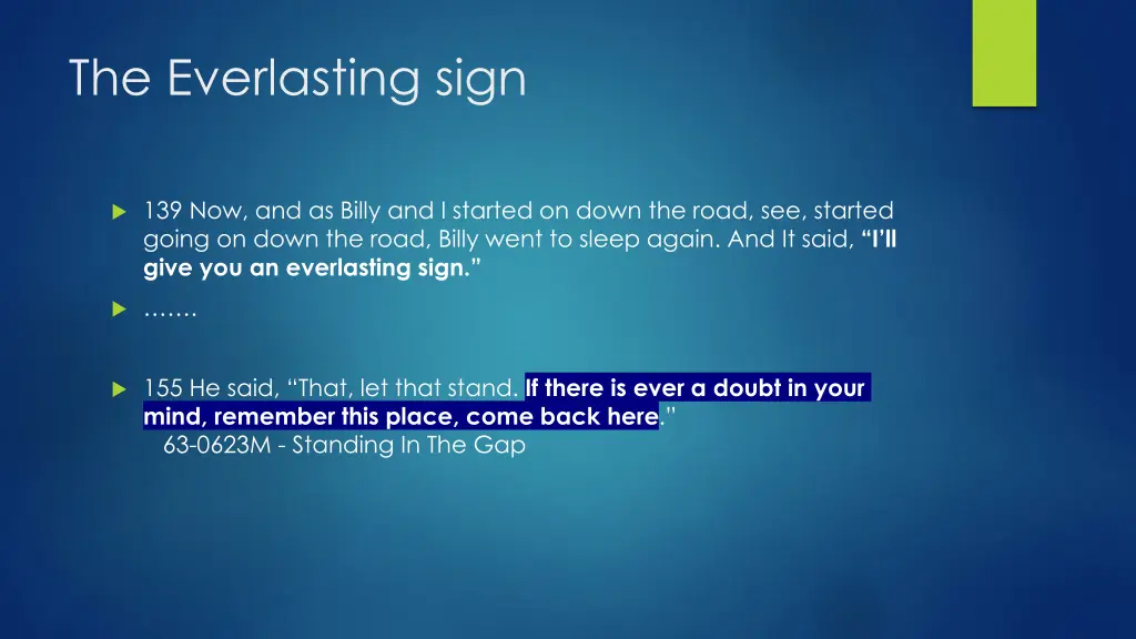 the everlasting sign