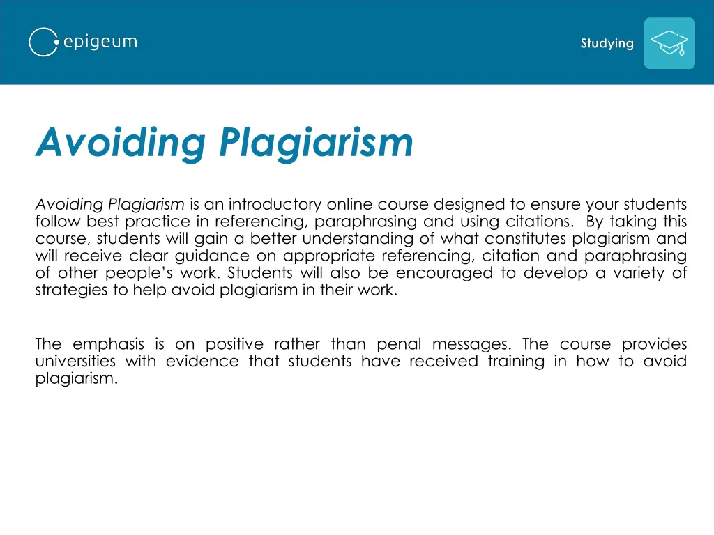 avoiding plagiarism 1