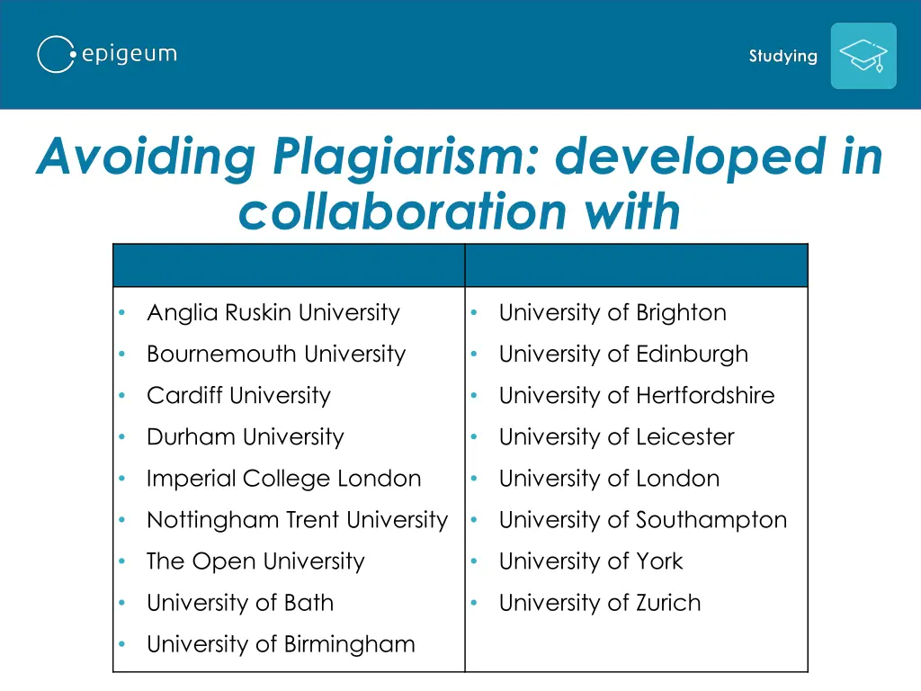 avoiding plagiarism developed in collaboration