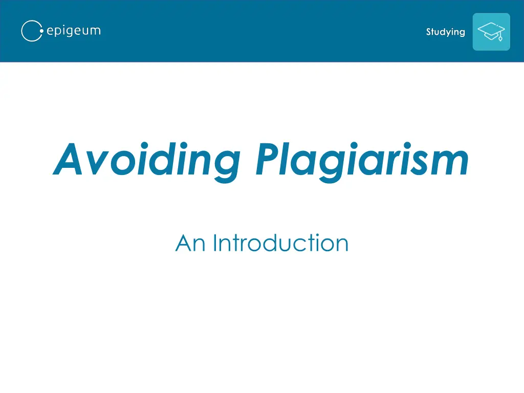 avoiding plagiarism
