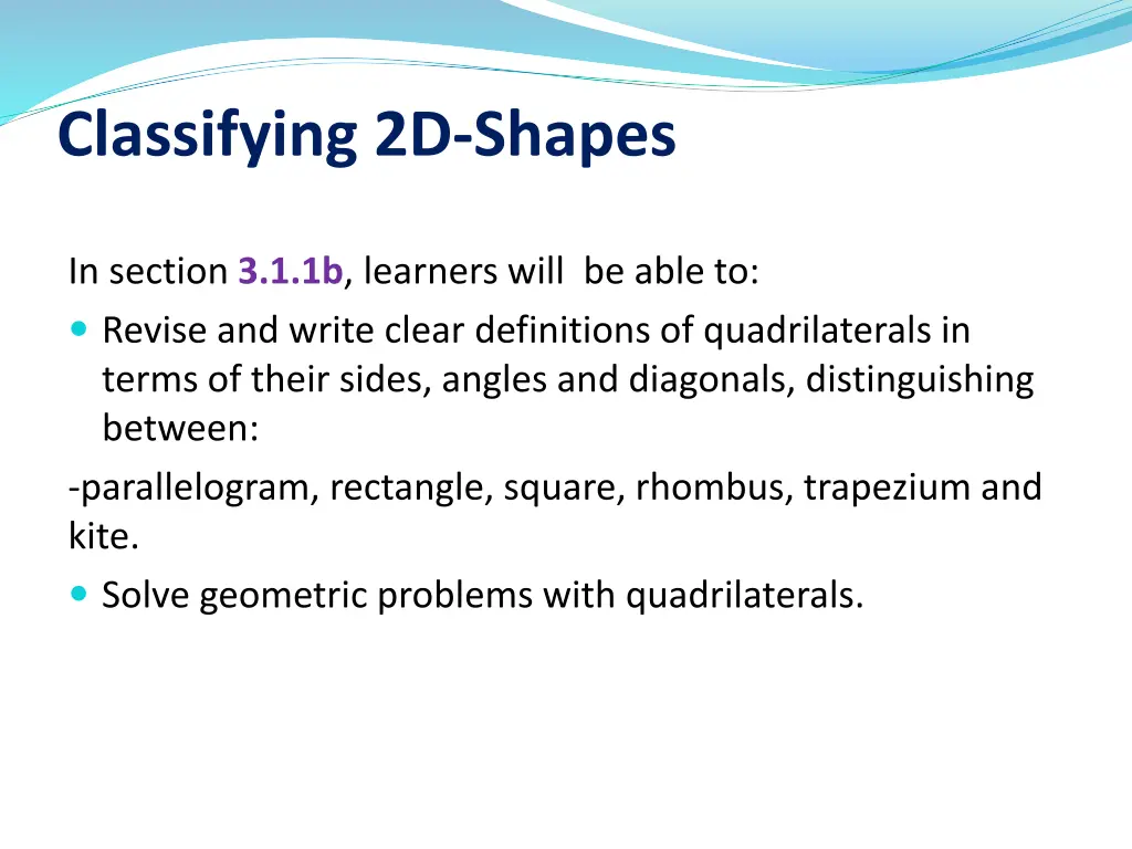 classifying 2d shapes