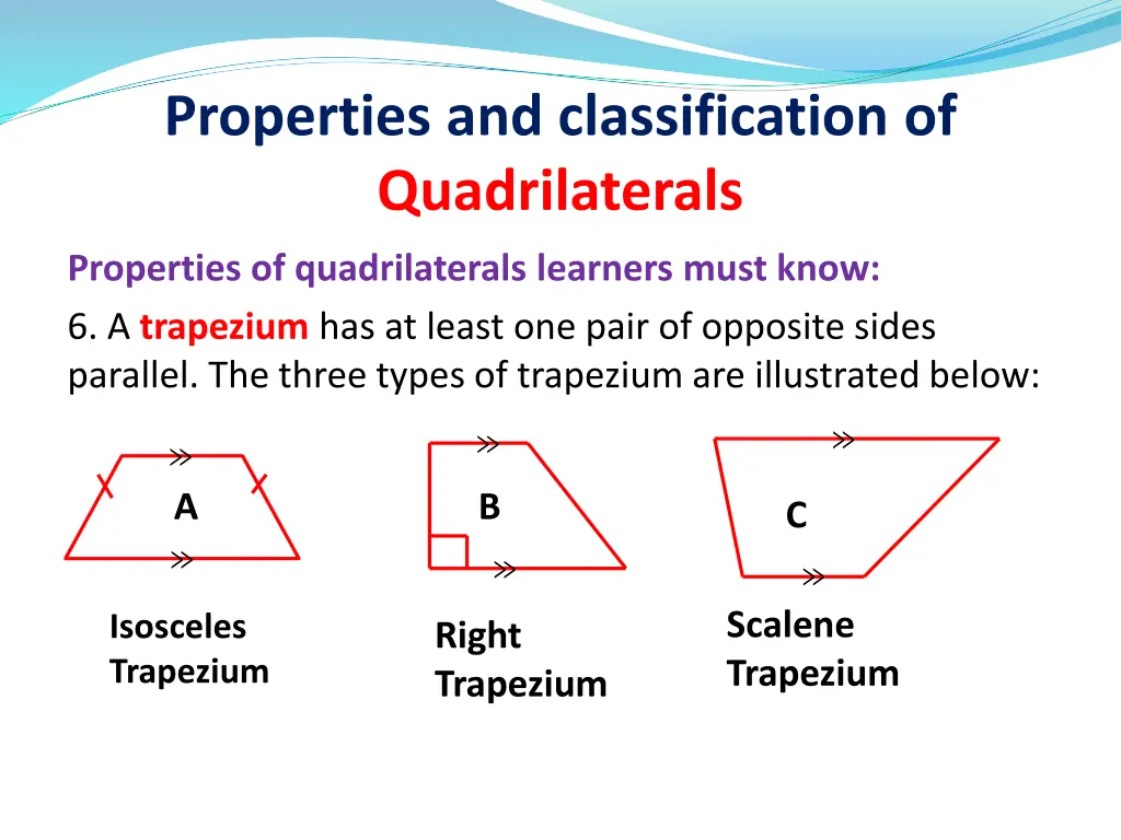properties and classification of quadrilaterals 6