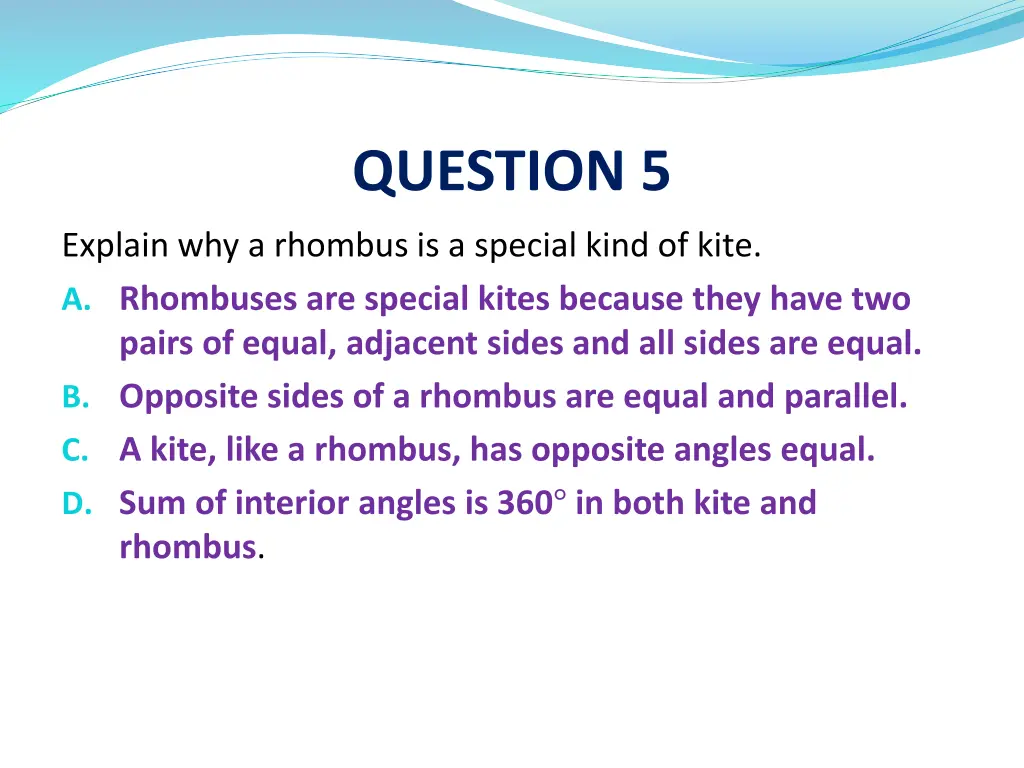 question 5