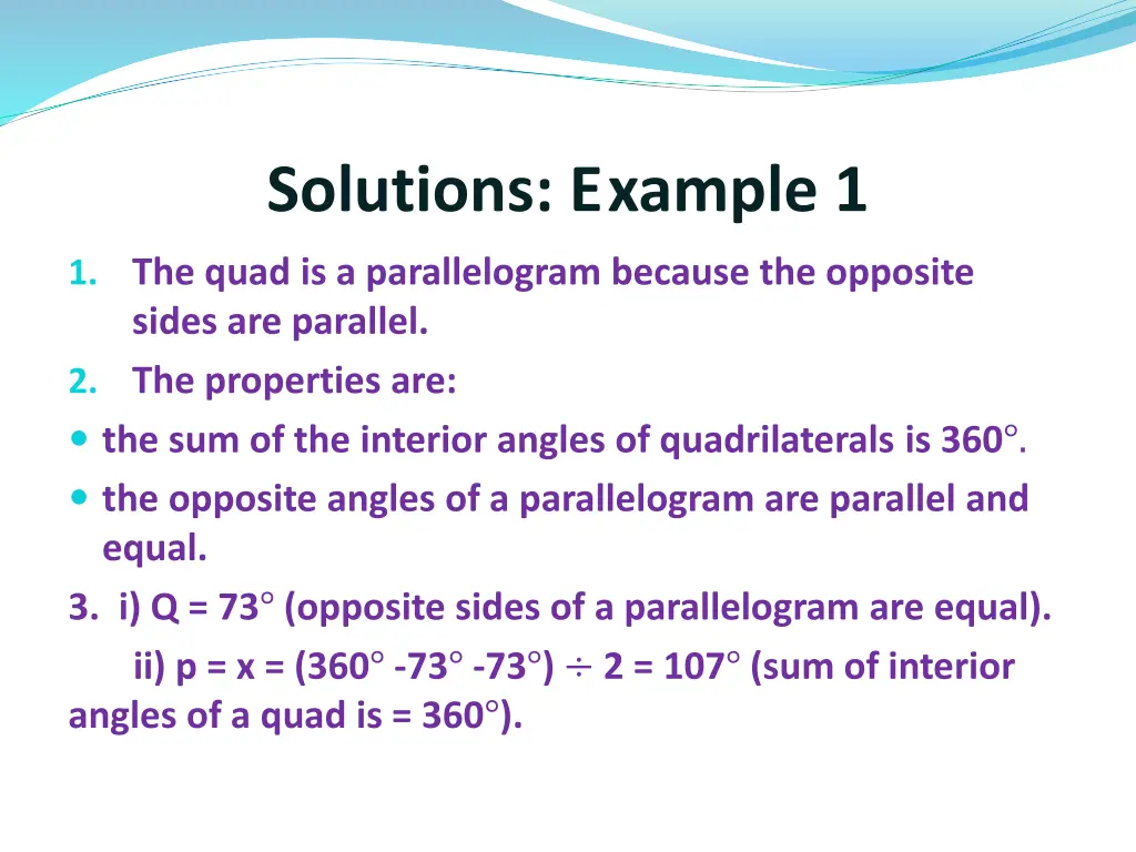 solutions e xample 1