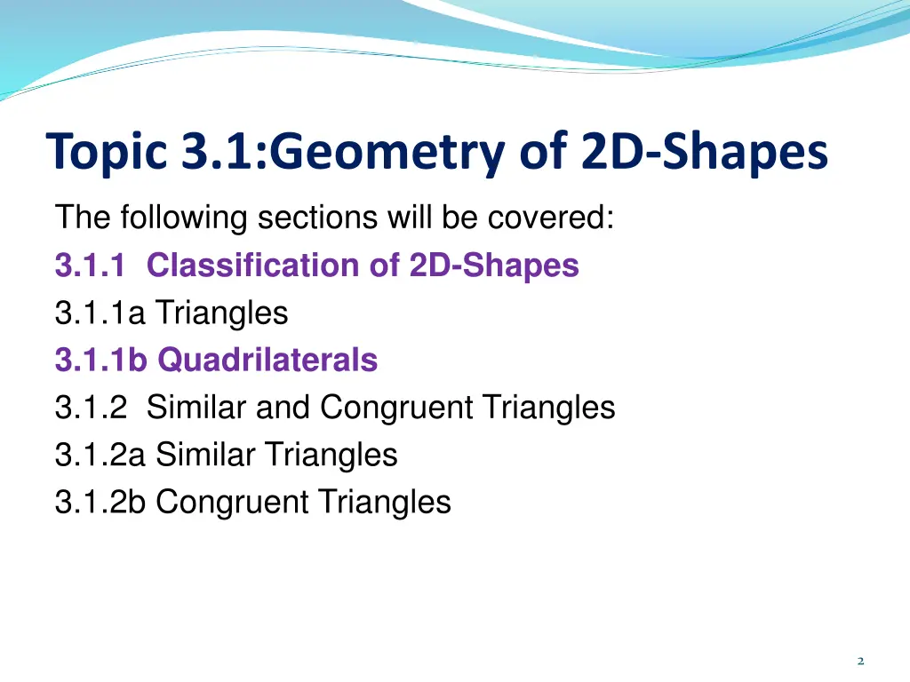 topic 3 1 geometry of 2d shapes the following