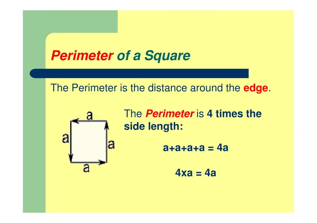 perimeter of a square