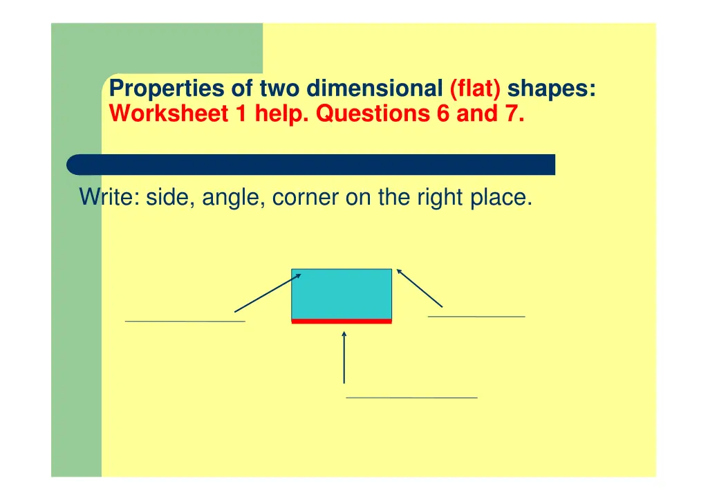 properties of two dimensional flat shapes 7