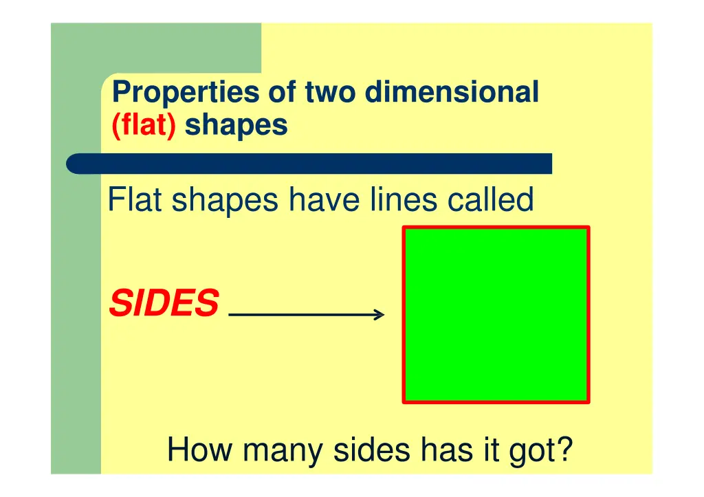 properties of two dimensional flat shapes
