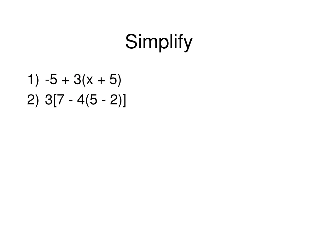 simplify
