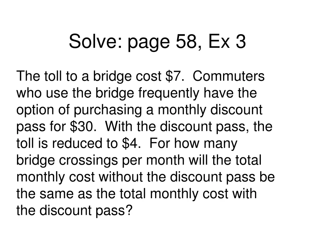 solve page 58 ex 3