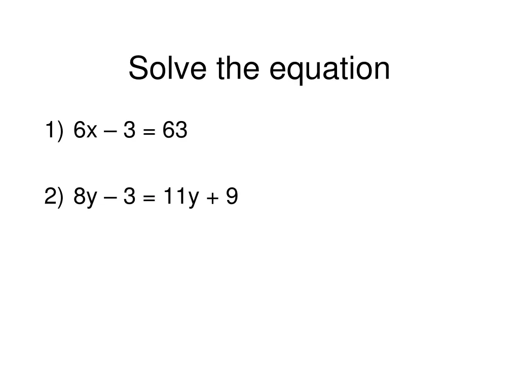 solve the equation