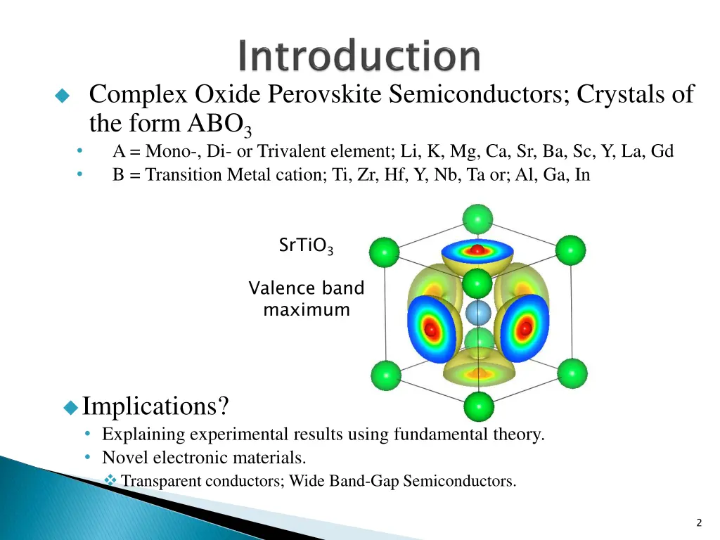 complex oxide perovskite semiconductors crystals