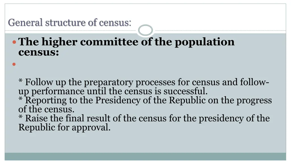 general structure of census