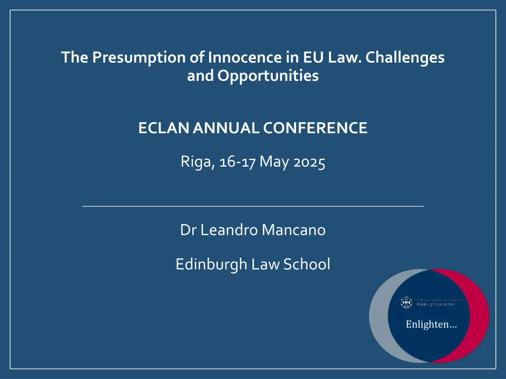 the presumption of innocence in eu law challenges