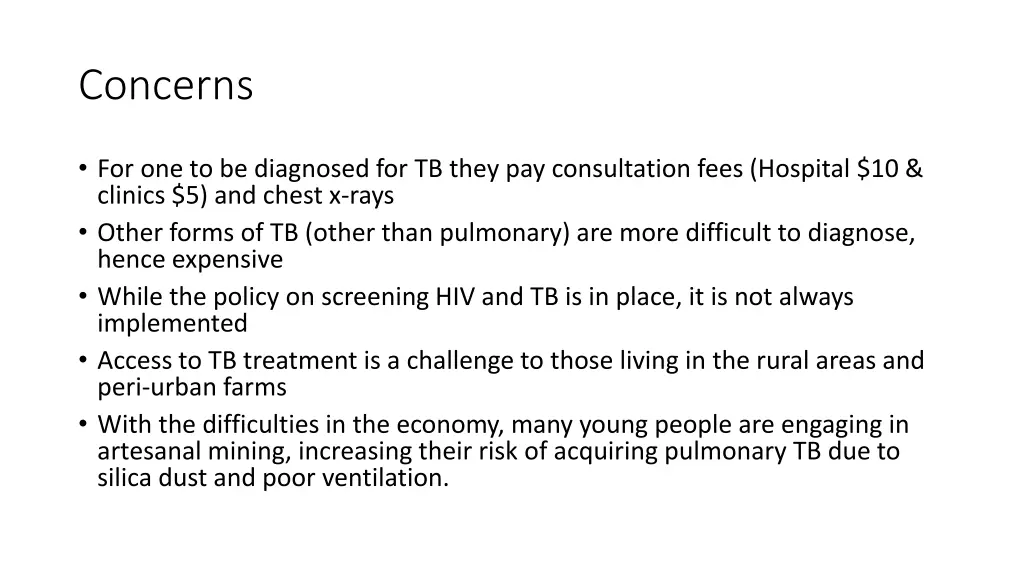 concerns