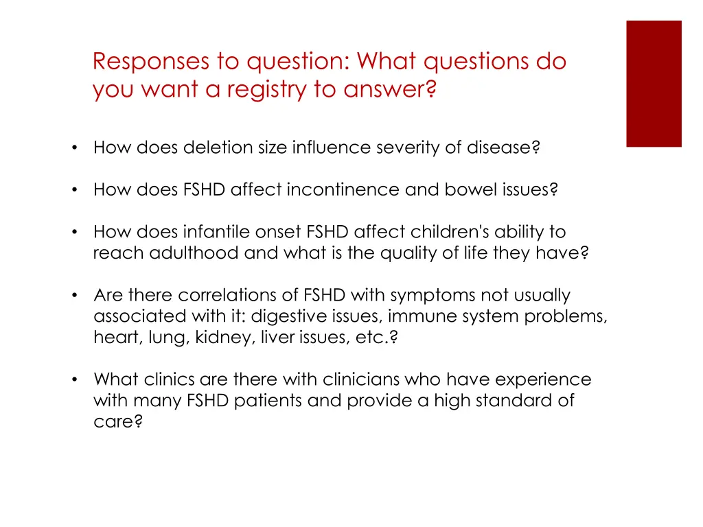 responses to question what questions do you want