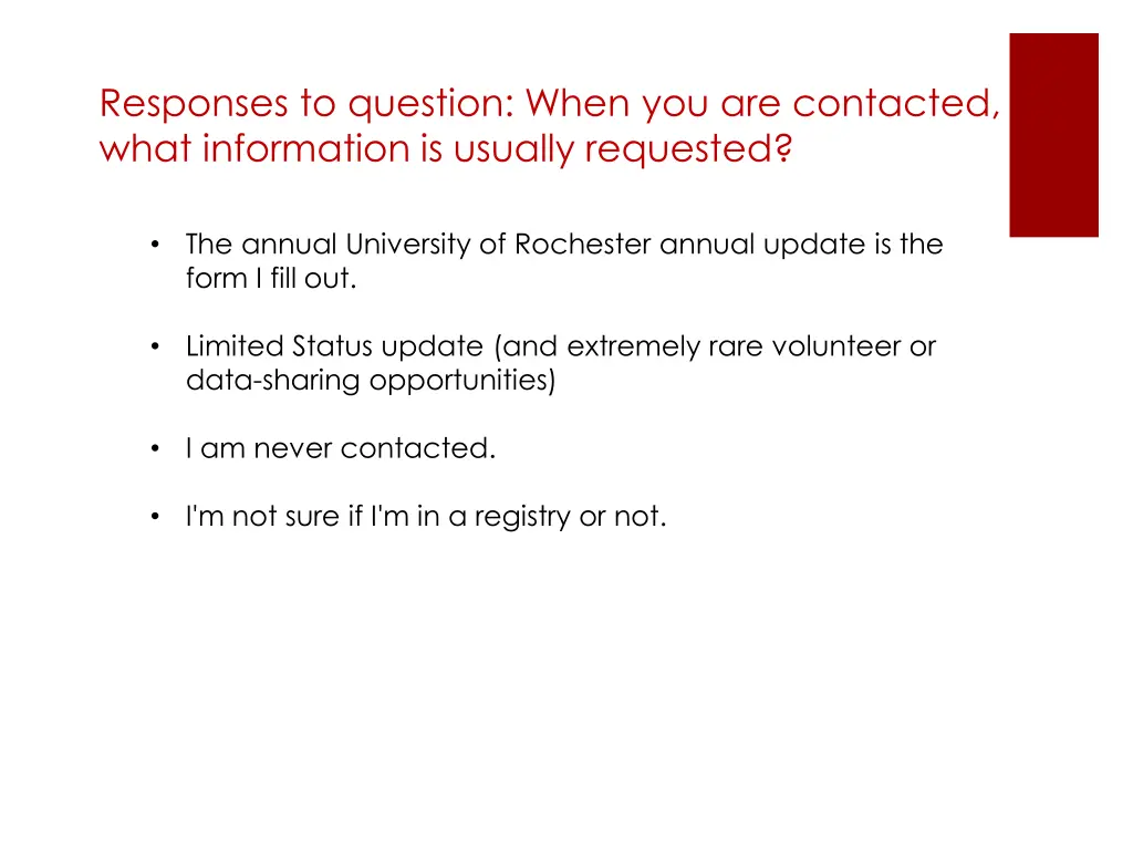 responses to question when you are contacted what
