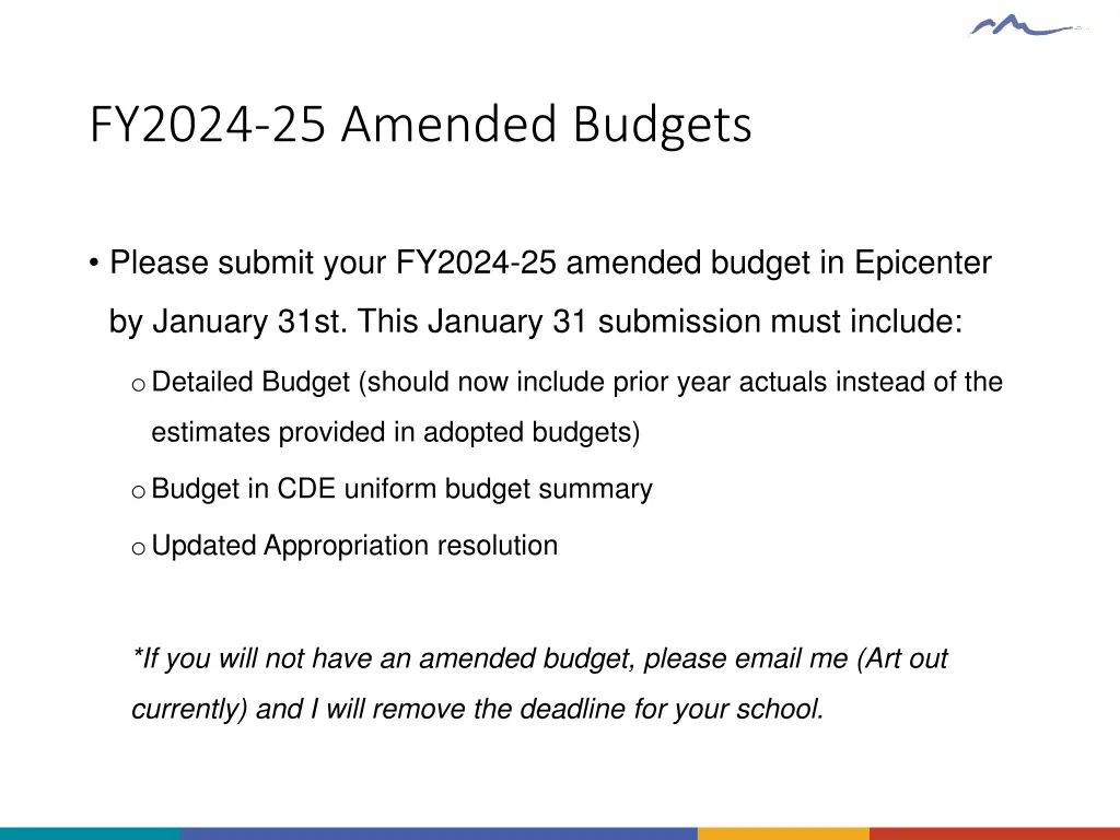fy2024 25 amended budgets
