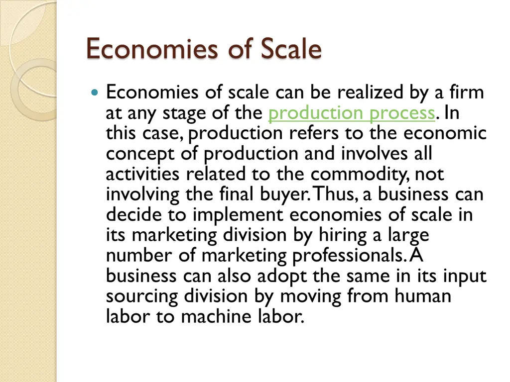 economies of scale