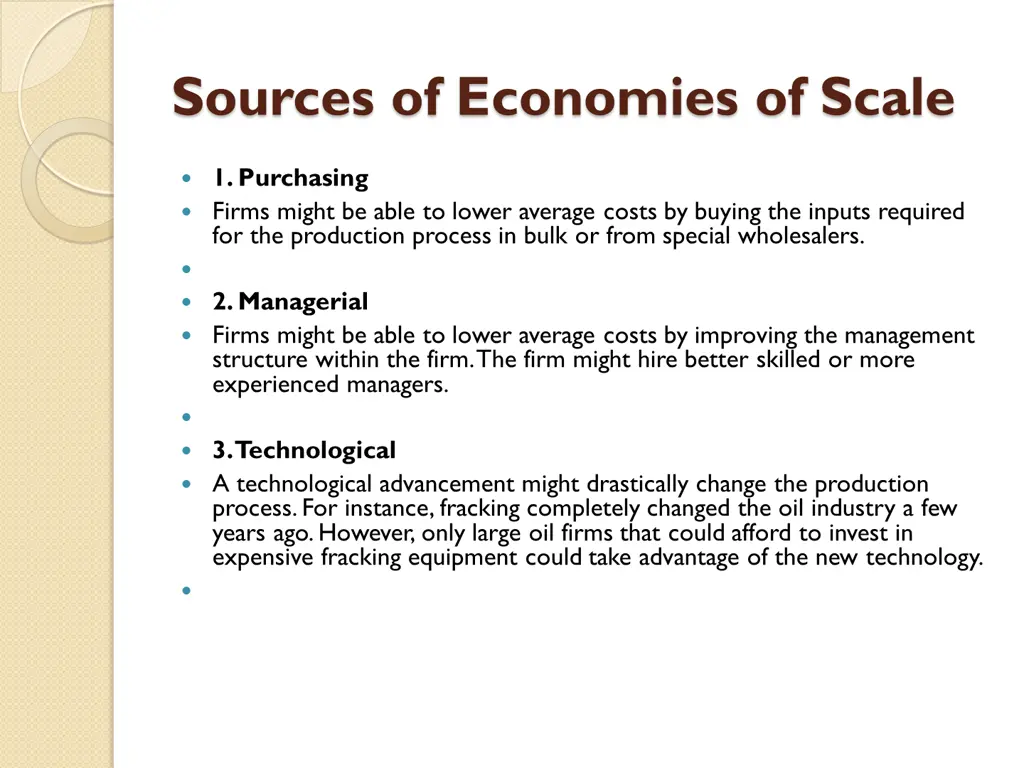 sources of economies of scale