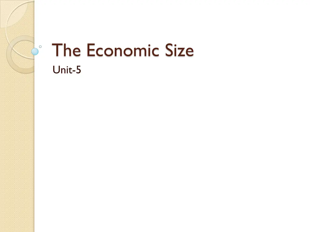 the economic size unit 5