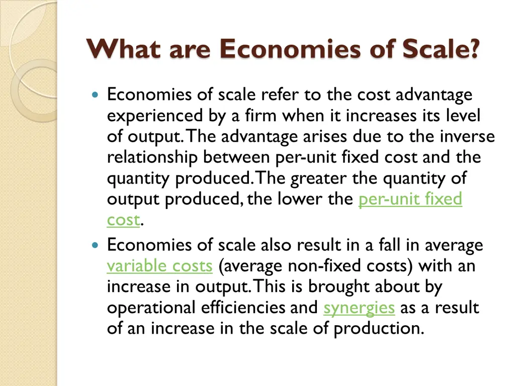 what are economies of scale