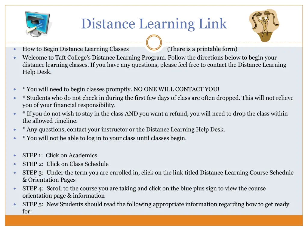distance learning link