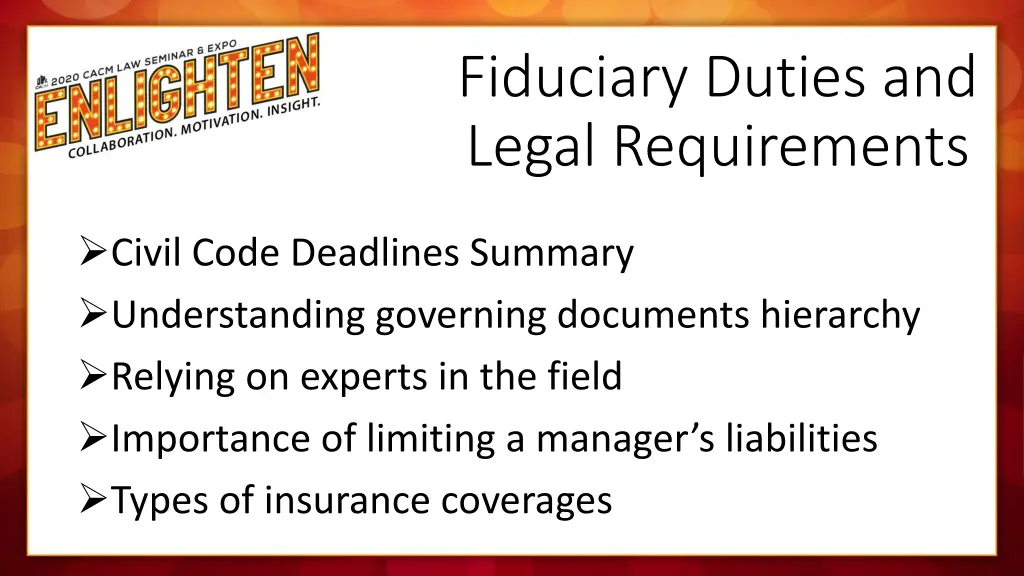 fiduciary duties and legal requirements