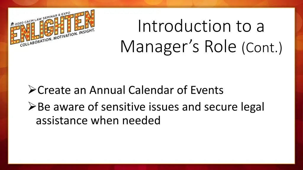 introduction to a manager s role cont