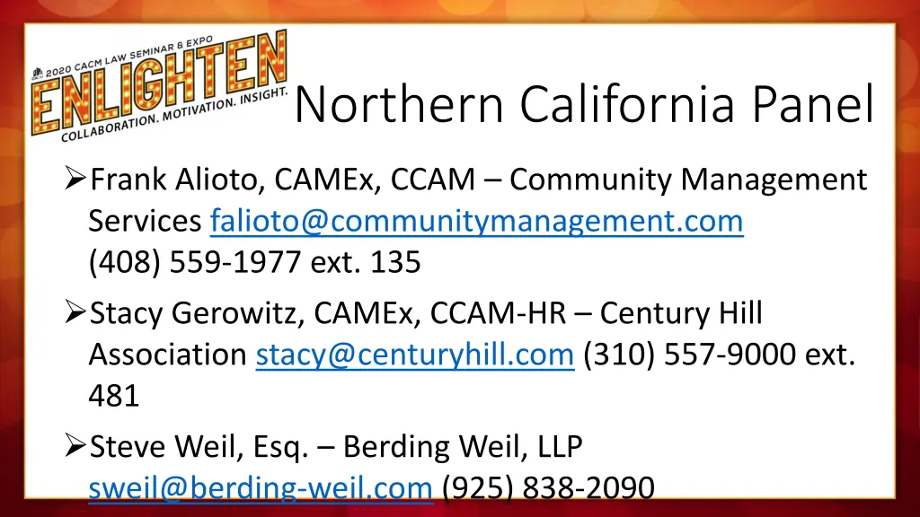 northern california panel 1