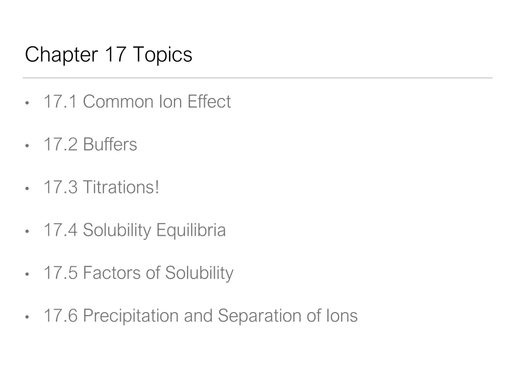 chapter 17 topics