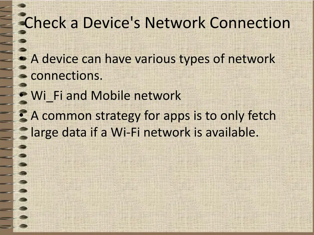 check a device s network connection