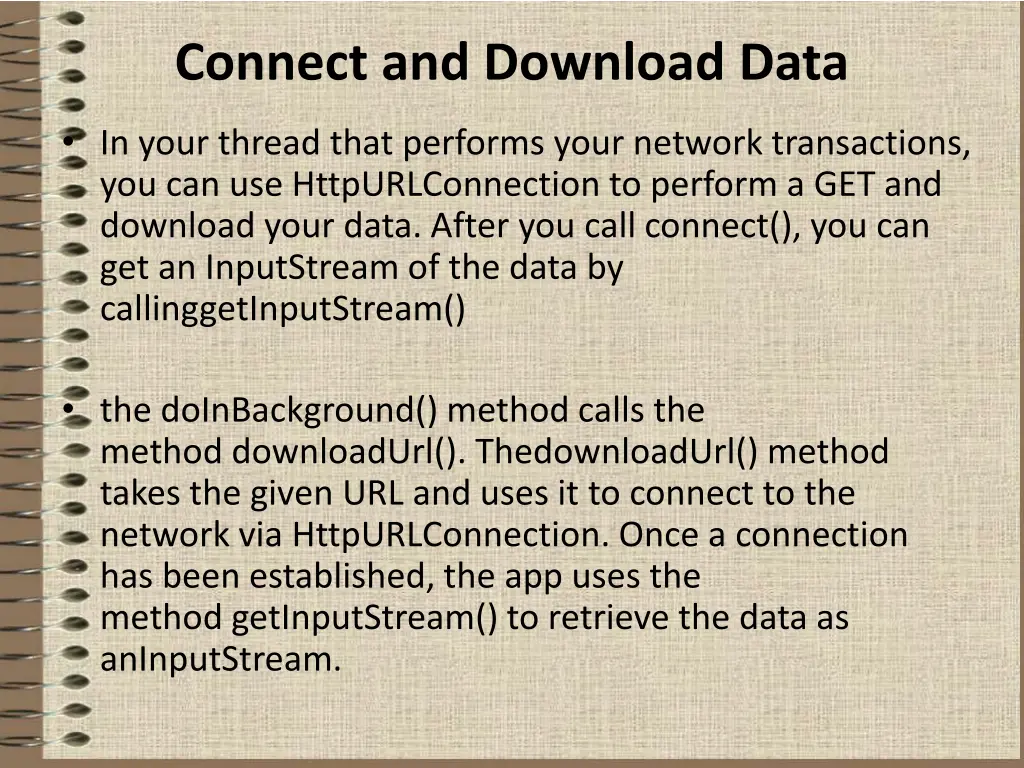 connect and download data