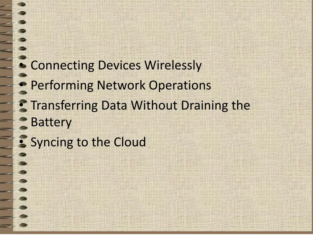 connecting devices wirelessly performing network