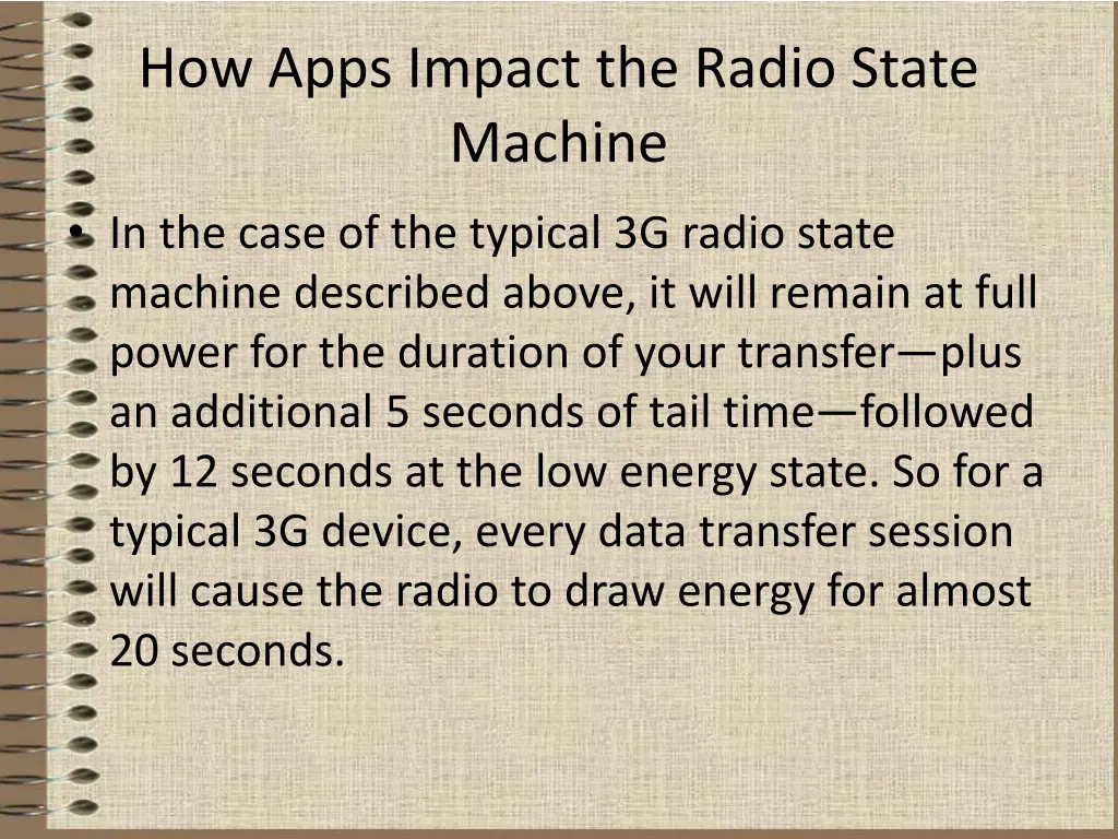 how apps impact the radio state machine