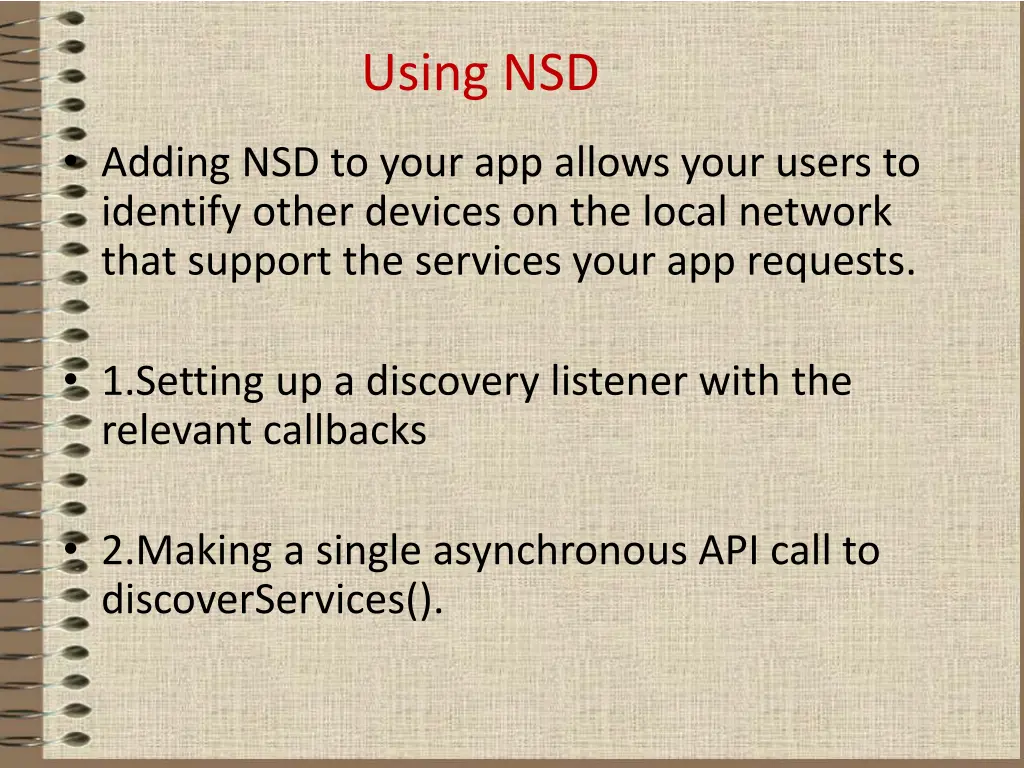 using nsd