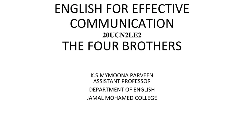english for effective communication 20ucn2le2