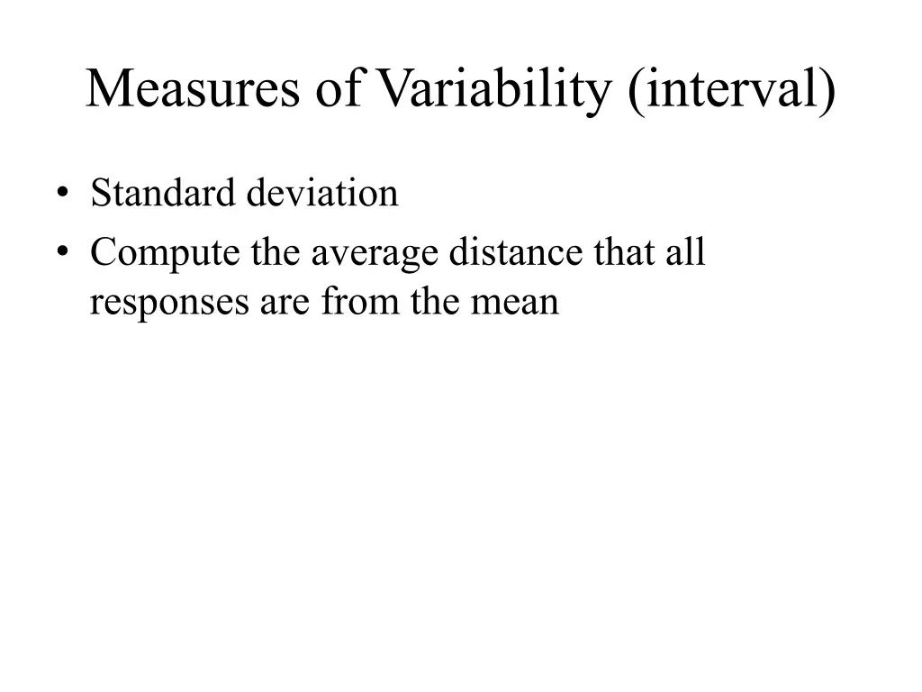 measures of variability interval