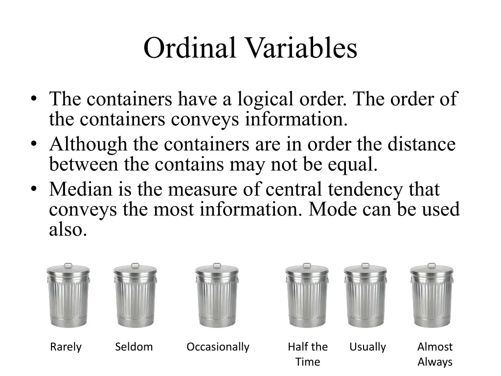 ordinal variables
