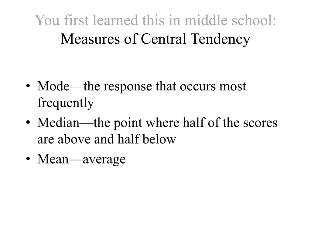 you first learned this in middle school measures