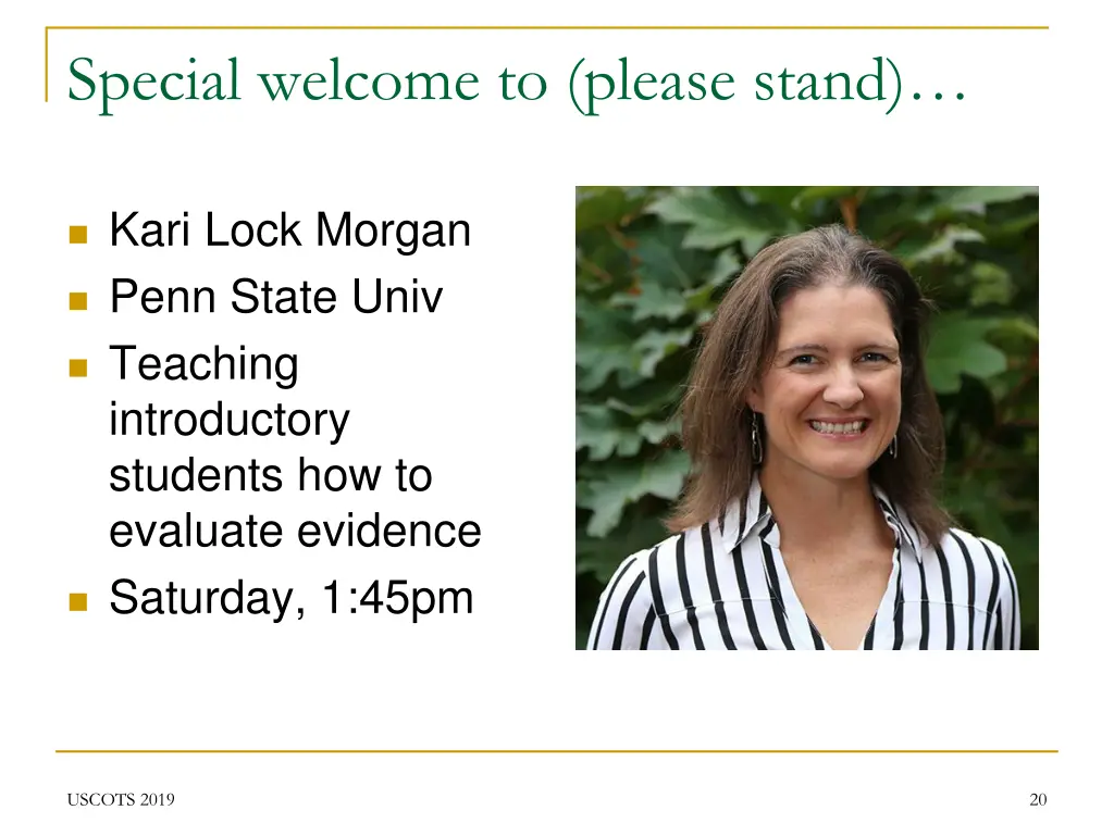 special welcome to please stand 12