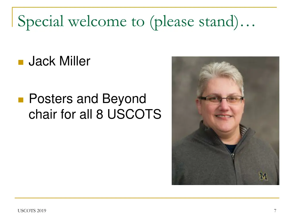 special welcome to please stand 4