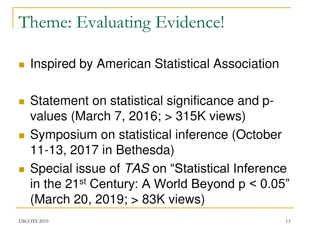 theme evaluating evidence
