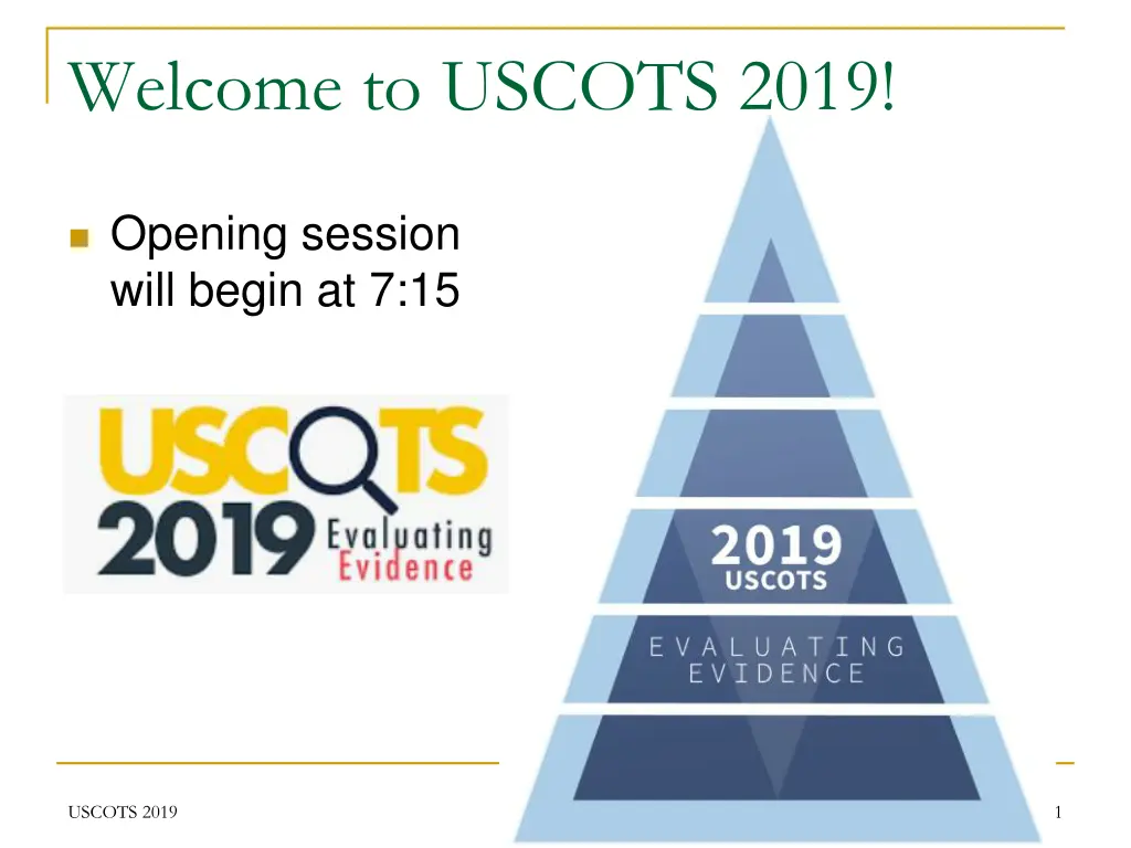 welcome to uscots 2019